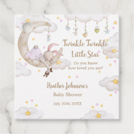 Twinkle Twinkle Little Star Kanin Baby Shower Gåvor Etiketter