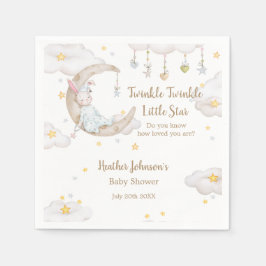 Twinkle Twinkle Little Star Kanin Bebis Bjudning Pappersservett