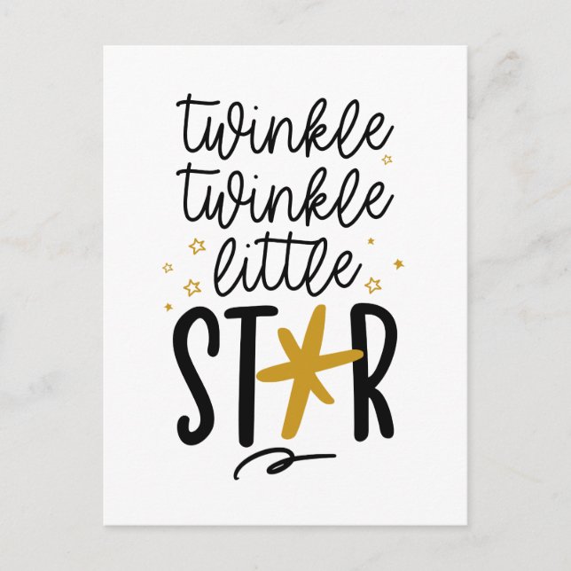 Twinkle Twinkle Little Star Klotter Vykort (Framsida)