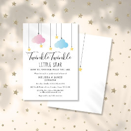 Twinkle Twinkle Little Star Könsuppenbaringsfest Inbjudningar