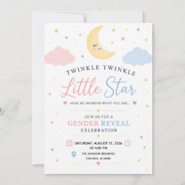Twinkle twinkle little star könsuppvisning inbjuda inbjudningar