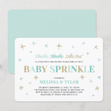 Twinkle Twinkle Little Star Mint Pojke Baby Sprink