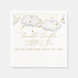 Twinkle Twinkle Little Star Napkins, Måne och Star Pappersservett