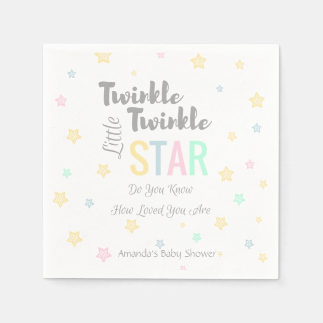 Twinkle Twinkle Little Star - Napkins Pappersservett (Framsidan)