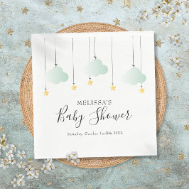 Twinkle Twinkle Little Star Neutral Baby Shower Pappersservett