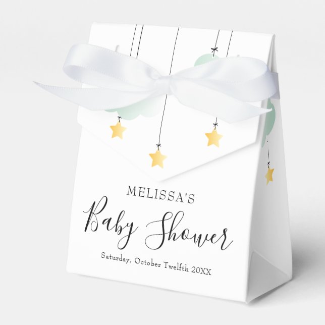 Twinkle Twinkle Little Star Neutrala Baby Shower Presentaskar (Framsidan Sidan)