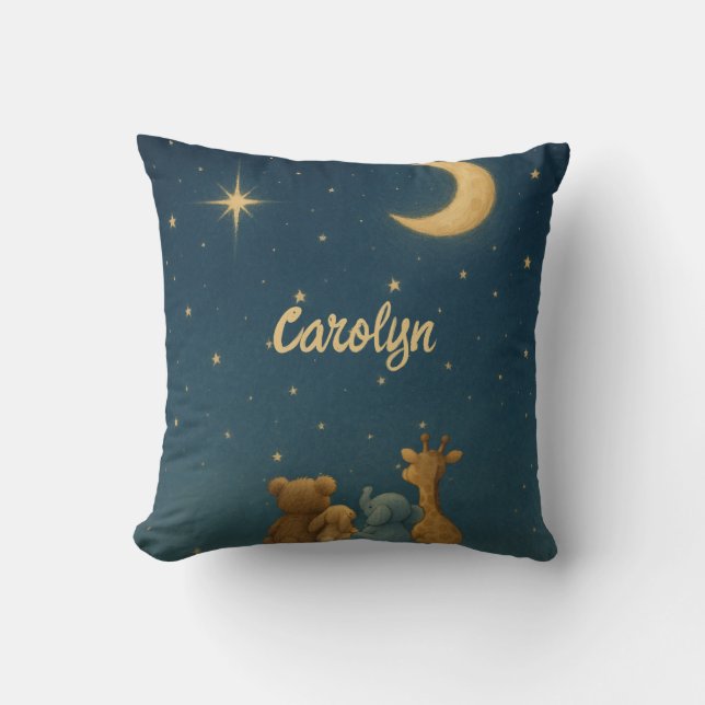 Twinkle Twinkle Little Star Nursery Anpassningsbar Kudde (Framsida)