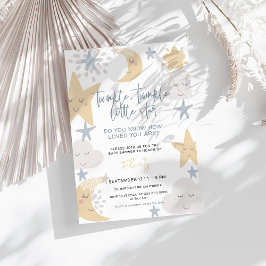 Twinkle Twinkle Little Star Nursery Baby Shower Inbjudningar