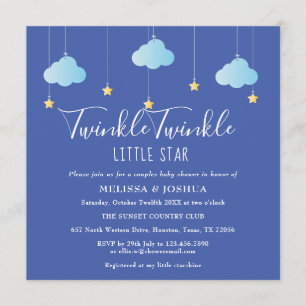 Twinkle Twinkle Little Star Par Babykalas Inbjudningar