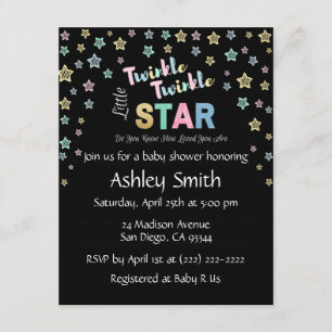 Twinkle Twinkle Little Star - Personlig Inbjudan