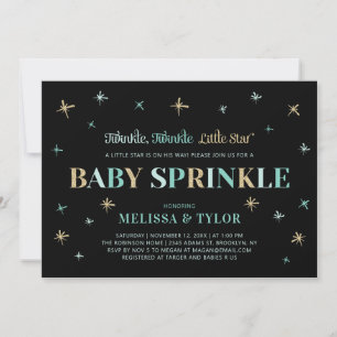 Twinkle Twinkle Little Star Pojke Baby Sprinkle Inbjudningar