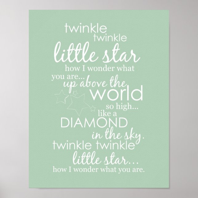 Twinkle Twinkle Little Star Poster (Framsidan)