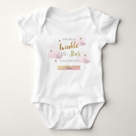 Twinkle Twinkle Little Star Rosa 1:a födelsedag T Shirt