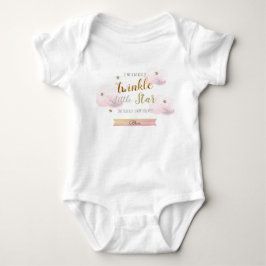 Twinkle Twinkle Little Star Rosa 1-årsdag T Shirt