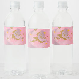 Twinkle Twinkle Little Star Rosa Anpassningsbar Vattenflaskor Etikett