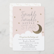 Twinkle Twinkle Little Star Rosa Baby Shower