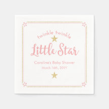 Twinkle Twinkle Little Star Rosa Guld Baby Shower