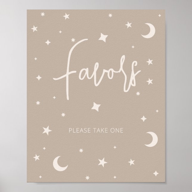 Twinkle Twinkle Little Star Shower Favors Poster (Framsidan)