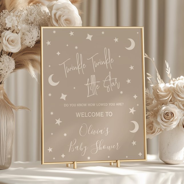 Twinkle Twinkle Little Star Shower Welcome Sign Poster (Skapare uppladdad)