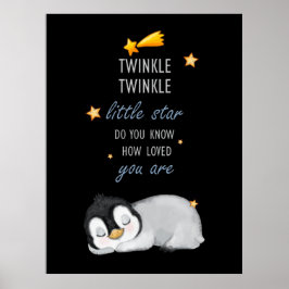 Twinkle, Twinkle Little Star Söt Pingvin Poster