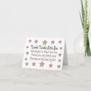 Twinkle Twinkle Little Star - tack för dina kort
