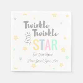 Twinkle Twinkle Little Star-tema - Pappra servette Pappersservett