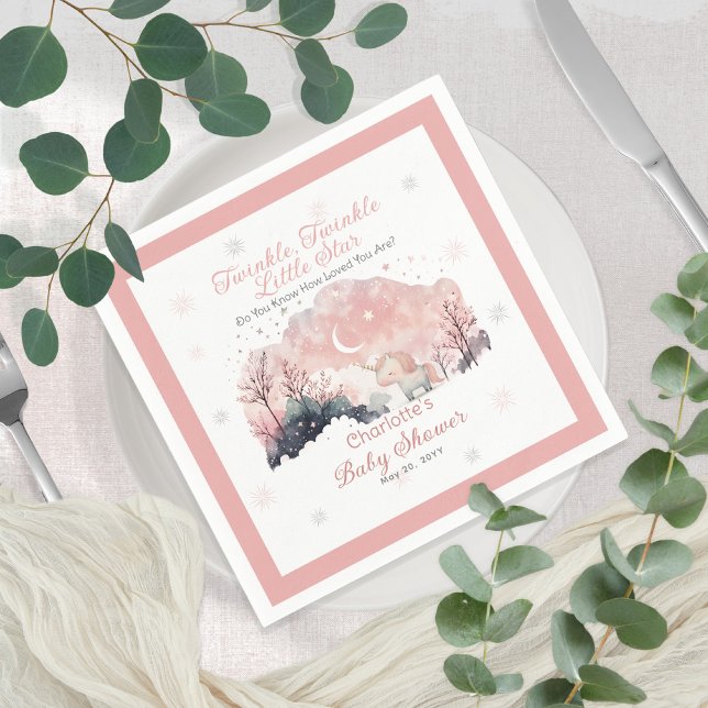 Twinkle Twinkle Little Star Unicorn Baby Shower Pappersservett (Skapare uppladdad)