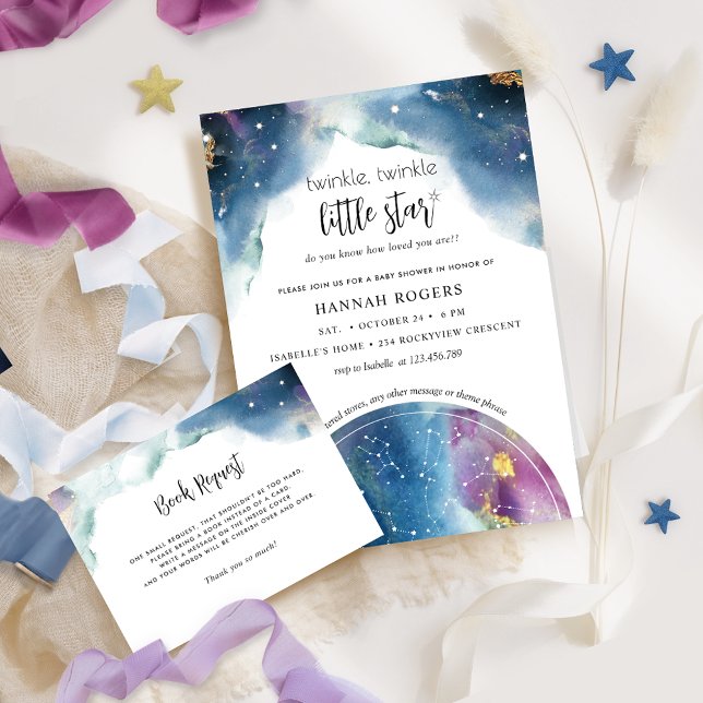 Twinkle, Twinkle Little Star Unisex Baby Shower Inbjudningar (Skapare uppladdad)