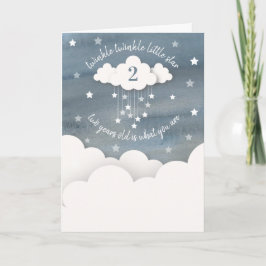 Twinkle Twinkle Little Star Watercolor Birthday Inbjudan
