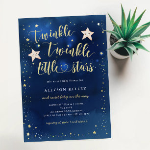 Twinkle Twinkle Little Stars Födelsedagsinbjudan Inbjudningar
