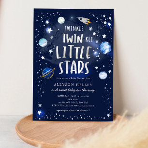 Twinkle Twinkle Little Stars Födelsedagsinbjudan Inbjudningar