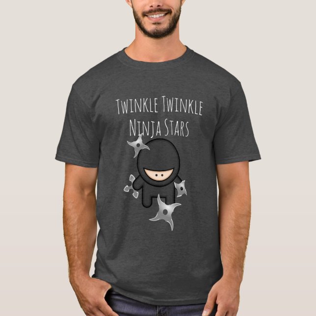 Twinkle Twinkle Ninja Stars T Shirt (Framsida)