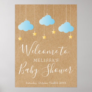 Twinkle Twinkle Pojke Shower / Sprinkle Welcome Poster