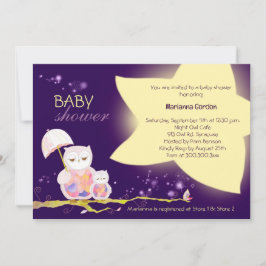 Twinkle Twinkle Star + Uggla Baby Shower Inbjudningar