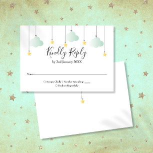 Twinkle Twinkle Stjärna Könsneutrala Baby Shower OSA Kort