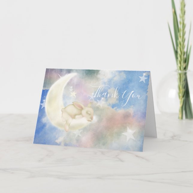 Twinkles Baby Bunny Sweet Dreams | Himmel & Moln Tack Kort (Framsida)