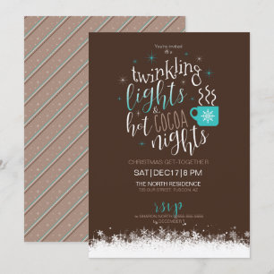 Twinkling Ljus Hett Cocoa Nights ID593 Inbjudningar