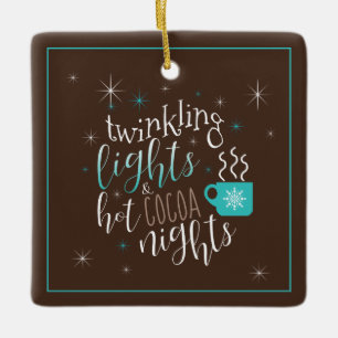 Twinkling Ljus Hett Cocoa Nights ID593 Julgransprydnad Keramik