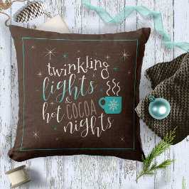 Twinkling Ljus Hett Cocoa Nights ID593 Kudde