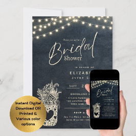 Twinkling Ljus | Rustic Barn Woodland Bröllop Inbjudningar