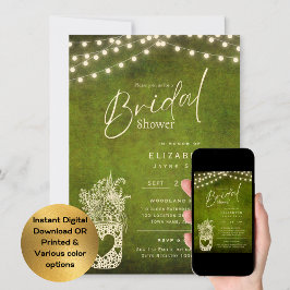 Twinkling Ljus | Rustic Barn Woodland Bröllop Inbjudningar