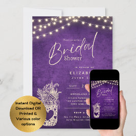 Twinkling Ljus | Rustic Barn Woodland Bröllop Inbjudningar