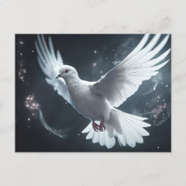Twinkling Ljus White Peace Dove Vykort