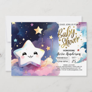 Twinkling Stardust Soiree Baby Shower Inbjudningar