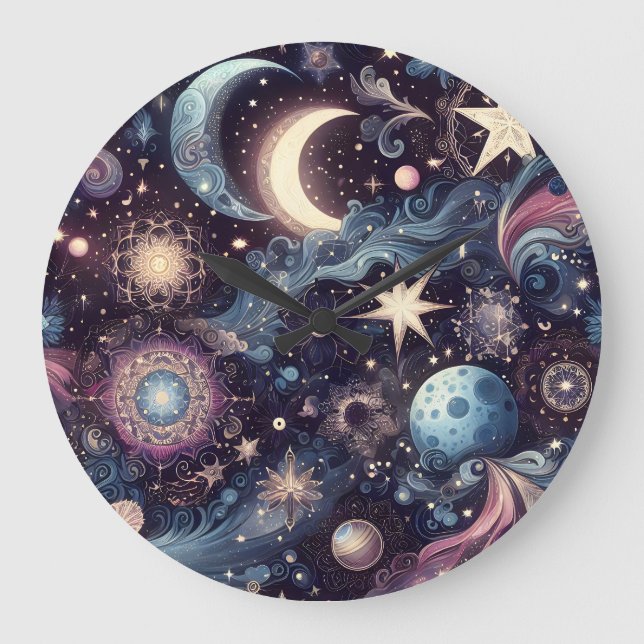 Twinkling Stardust Stor Klocka (Framsida)