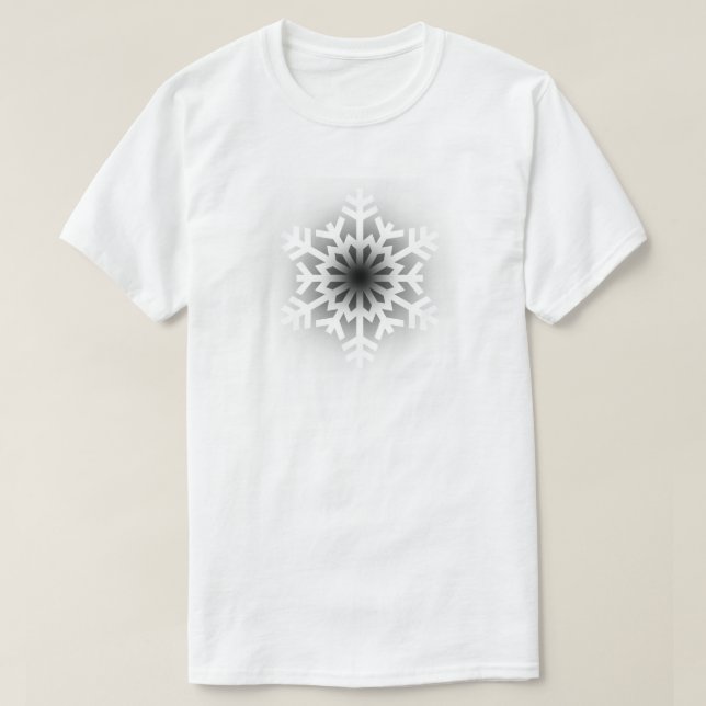 Twinkling White Snowflake T-shirt (Design framsida)