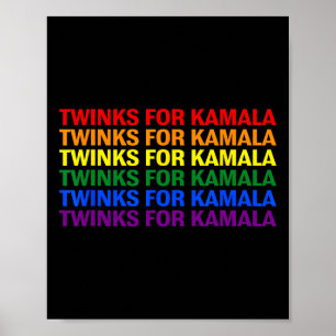Twinks for Kamala Harris Lgbtq Pride Gay Lesbisk R Poster