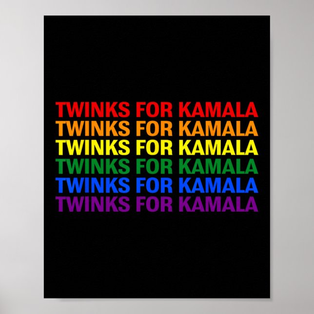 Twinks for Kamala Harris Lgbtq Pride Gay Lesbisk R Poster (Framsidan)