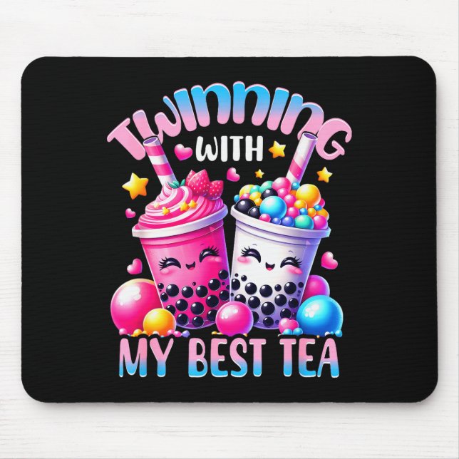 Twinning With My Tea Bubble Tea Boba Ie Friendship Musmatta (Framsidan)