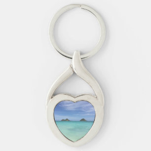 Twinöarna Twisted Heart Silverfärgad Nyckelring